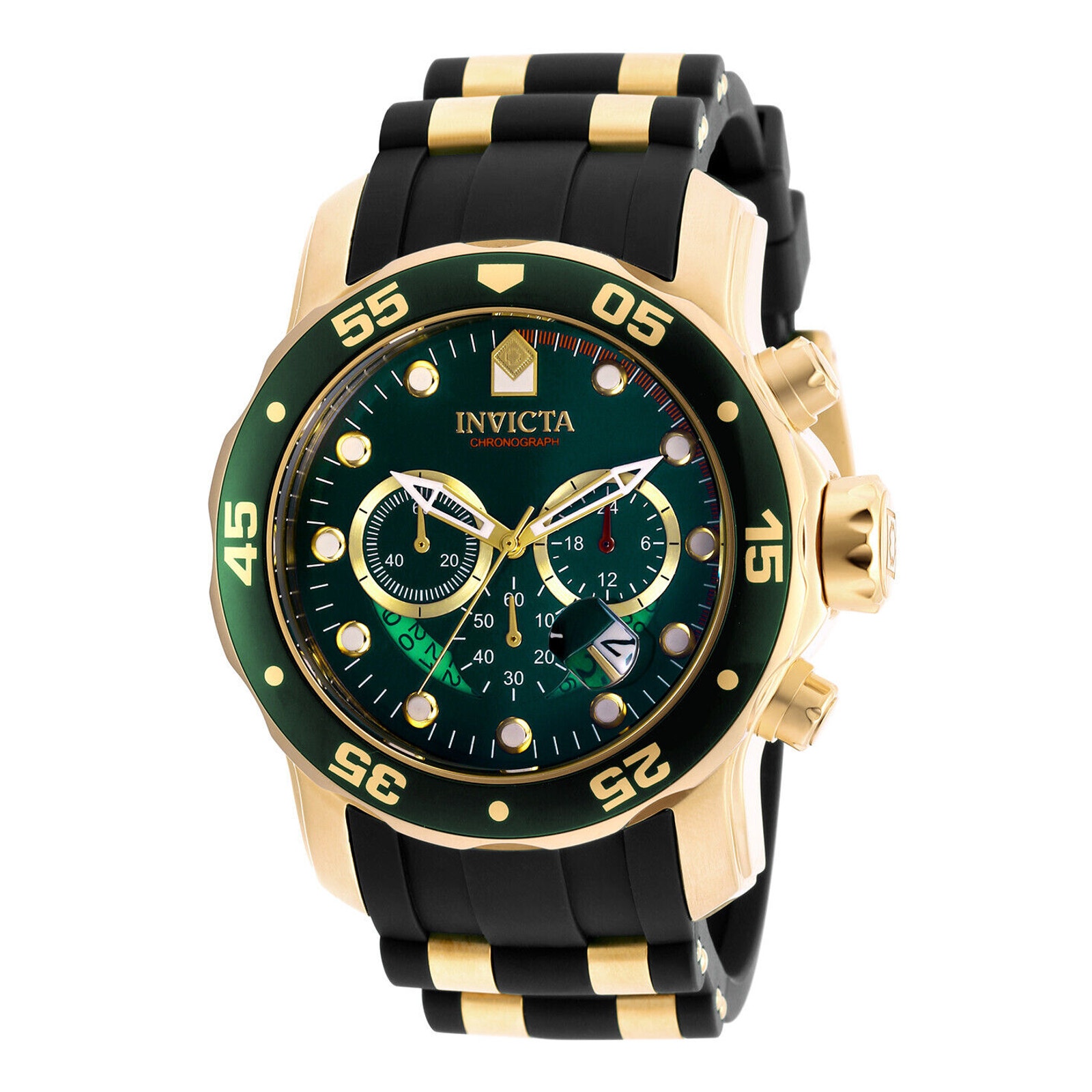 Invicta Pro Diver Quartz Chronograph Green Dial 48 Mm Men's Watch